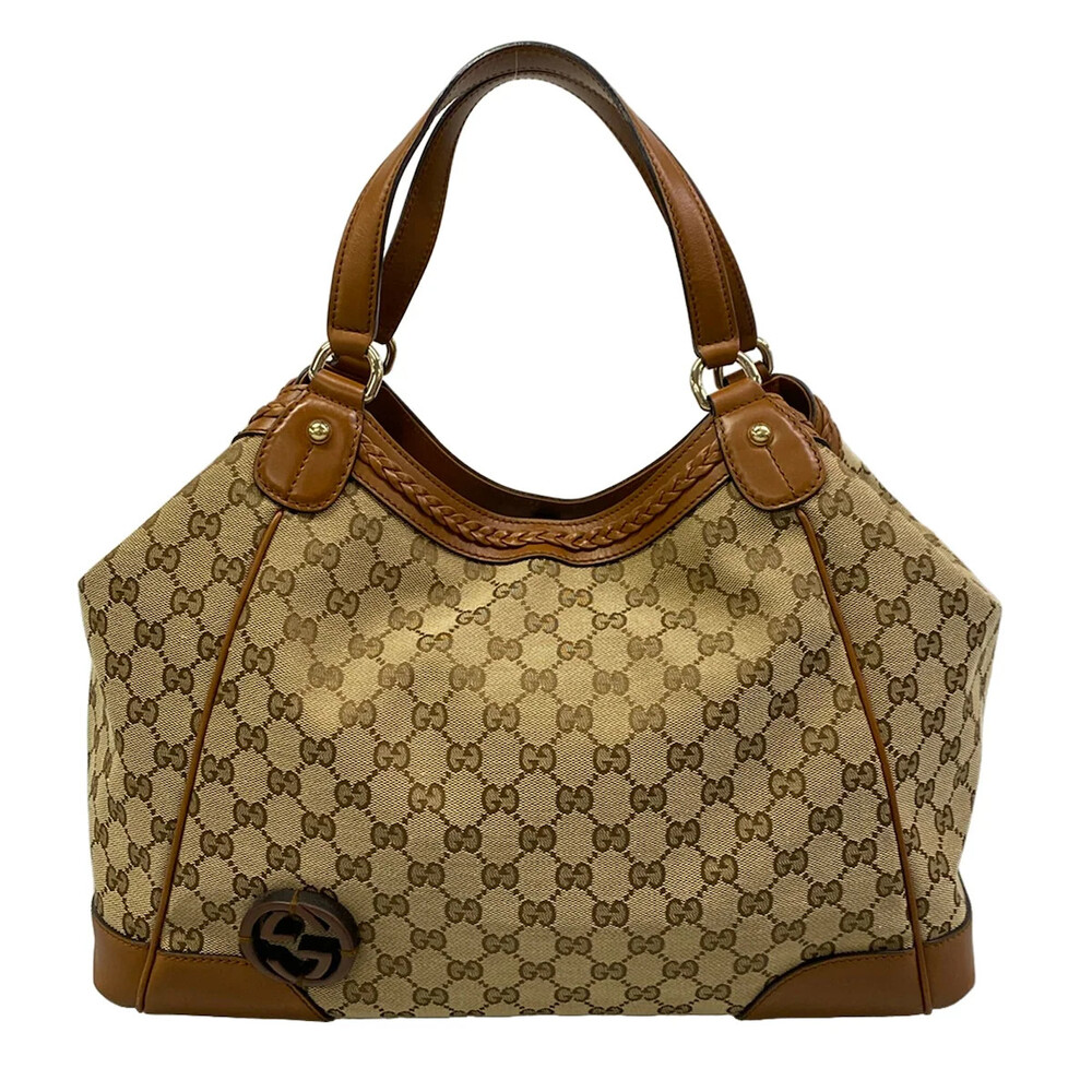 Gucci Gg Beige Dark Brown Jacquard #337976G91B